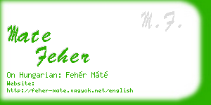 mate feher business card